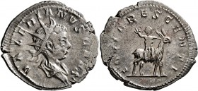 Valerian II, Caesar, 256-258. Antoninianus (Silver, 23 mm, 3.10 g, 12 h), Cologne, 257-258. VALERIANVS CAES Radiate and draped bust of Valerian II to ...