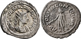 Macrianus, usurper, 260-261. Antoninianus (Billon, 22 mm, 4.00 g, 5 h), Samosata. IMP C FVL MACRIANVS P F AVG Radiate and cuirassed bust of Macrianus ...