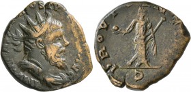 Postumus, Romano-Gallic Emperor, 260-269. 'Double Sestertius' (Orichalcum, 24 mm, 9.87 g, 6 h), 'Atelier II', circa 264-265/6. IMP C M CASS LAT POSTVM...