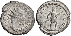 Postumus, Romano-Gallic Emperor, 260-269. Antoninianus (Billon, 22 mm, 4.25 g, 6 h), Cologne, 266. IMP C POSTVMVS P F AVG Radiate, draped and cuirasse...