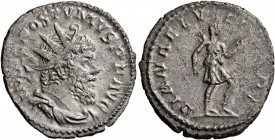 Postumus, Romano-Gallic Emperor, 260-269. Antoninianus (Silver, 21 mm, 3.33 g, 12 h), Cologne, 266. IMP C POSTVMVS P F AVG Radiate, draped and cuirass...