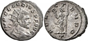 Claudius II Gothicus, 268-270. Antoninianus (Silvered bronze, 20 mm, 4.01 g, 6 h), Mediolanum, 268-269. IMP CLAVDIVS P F AVG Radiate, draped and cuira...