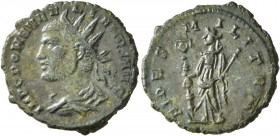 Aurelian, 270-275. Antoninianus (Silvered bronze, 20 mm, 2.99 g, 6 h), Cyzicus, 270. IMP C DOM AVRELIANVS AVG Radiate, draped and cuirassed bust of Au...
