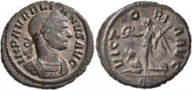 Aurelian, 270-275. Denarius (Silvered bronze, 19 mm, 2.20 g, 7 h), Rome, 275. IMP AVRELIANVS AVG Laureate and cuirassed bust of Aurelian to right. Rev...