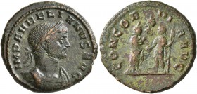 Aurelian, 270-275. Sestertius (Orichalcum, 25 mm, 8.99 g, 12 h), Rome, 275. IMP AVRELIANVS AVG Laureate and cuirassed bust of Aurelian to right. Rev. ...