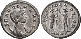 Severina, Augusta, 270-275. Antoninianus (Silvered bronze, 21 mm, 3.77 g, 12 h), Ticinum, 274-275. SEVERINA AVG Diademed and draped bust of Severina s...