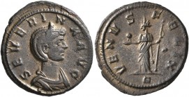 Severina, Augusta, 270-275. Antoninianus (Silvered bronze, 20 mm, 3.41 g, 6 h), Rome, 275. SEVERINA AVG Diademed and draped bust of Severina to right....