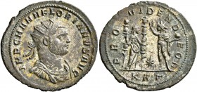 Florian, 276. Antoninianus (Silvered bronze, 25 mm, 3.11 g, 7 h), Serdica. IMP C M ANN FLORIANVS AVG Radiate, draped and cuirassed bust of Florian to ...