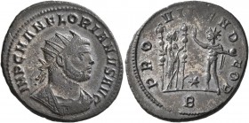 Florian, 276. Antoninianus (Silvered bronze, 23 mm, 3.52 g, 7 h), Serdica. IMP C M AN FLORIANVS AVG Radiate, draped and cuirassed bust of Florian to r...