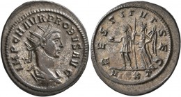Probus, 276-282. Antoninianus (Silvered bronze, 25 mm, 4.35 g, 12 h), Ticinum, 276. IMP C M AVR PROBVS AVG Radiate, draped and cuirassed bust of Probu...