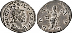 Probus, 276-282. Antoninianus (Billon, 23 mm, 3.96 g, 6 h), Lugdunum, 282. IMP C PROBVS P F AVG Radiate and cuirassed bust of Probus to right. Rev. PA...