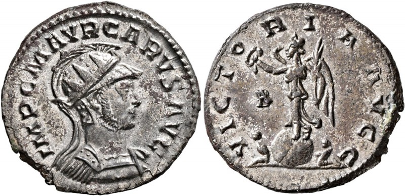 Carus, 282-283. Antoninianus (Silvered bronze, 22 mm, 3.70 g, 1 h), Lugdunum, 28...