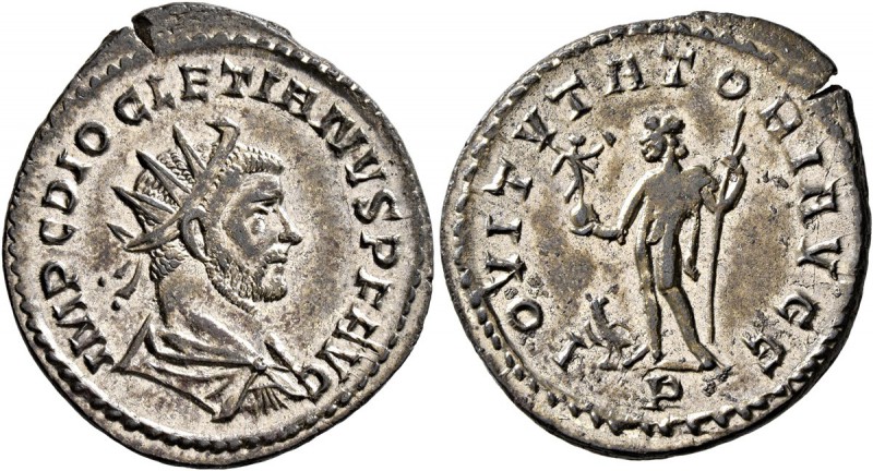 Diocletian, 284-305. Antoninianus (Billon, 22-24 mm, 3.72 g, 11 h), Lugdunum, 28...