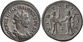 Maximianus, first reign, 286-305. Antoninianus (Silvered bronze, 22 mm, 3.98 g, 1 h), Lugdunum, 286. IMP C VAL MAXIMIANVS P F AVG Radiate, draped and ...