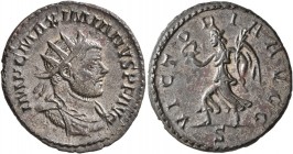 Maximianus, first reign, 286-305. Antoninianus (Silvered bronze, 23 mm, 3.87 g, 6 h), Lugdunum, 290. IMP C MAXIMIANVS P F AVG Radiate, draped and cuir...