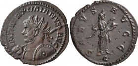 Maximianus, first reign, 286-305. Antoninianus (Bronze, 23 mm, 3.60 g, 6 h), Lugdunum, 290-291. IMP MAXIMIANVS AVG Radiate and cuirassed bust of Maxim...