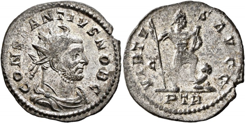 Constantius I, as Caesar, 293-305. Antoninianus (Silvered bronze, 23 mm, 3.35 g)...