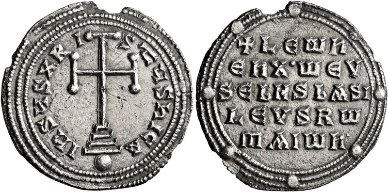 Leo VI the Wise, 886-912. Miliaresion (Silver, 24 mm, 2.57 g, 12 h), Constantino...