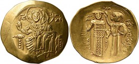 John III Ducas (Vatatzes), emperor of Nicaea, 1222-1254. Hyperpyron (Gold, 27 mm, 4.20 g, 6 h), Magnesia. IC - XC Christ enthroned facing, nimbate, we...