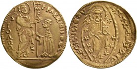 CRUSADERS. Knights of Rhodes (Knights Hospitallers). Fabrizio del Carretto , 1513-1521. Ducat (Gold, 22 mm, 3.51 g, 4 h). F•FABRICIO•D•CΛ - S•IOΛRRI G...