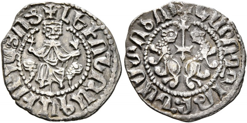 ARMENIA, Cilician Armenia. Royal. Levon I , 1198-1219. Half Tram (Silver, 17 mm,...
