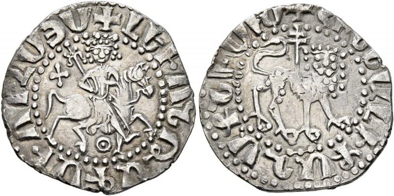 ARMENIA, Cilician Armenia. Royal. Levon II , 1270-1289. Tram (Silver, 21 mm, 2.7...