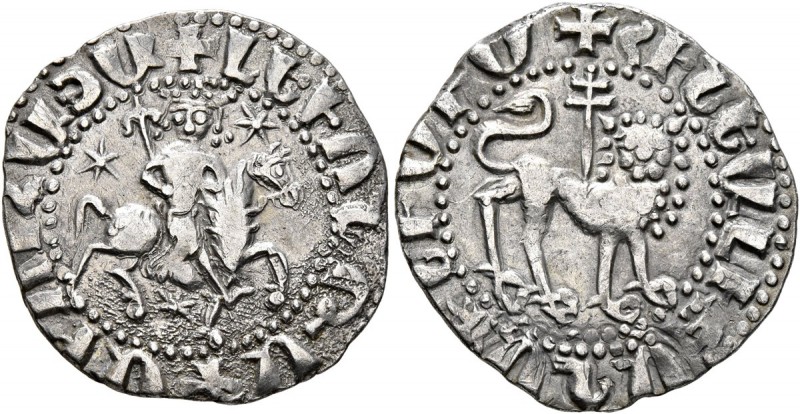 ARMENIA, Cilician Armenia. Royal. Levon II , 1270-1289. Tram (Silver, 21 mm, 2.6...