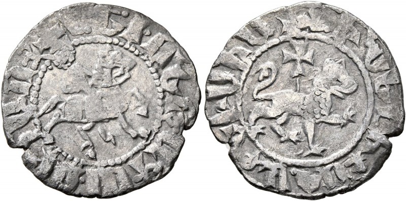 ARMENIA, Cilician Armenia. Royal. Levon III , 1301-1307. Tram (Silver, 21 mm, 2....