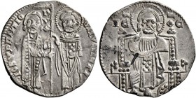 ITALY. Venezia (Venice). Giovanni Soranzo , 1312-1328. Grosso (Silver, 19 mm, 2.12 g, 6 h). IO SVPANTIO DVX S M VENETI Doge and S. Marco standing faci...