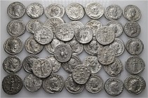 A lot containing 43 silver coins. Includes: antoniniani of Elagabalus (2), Gordian III (8), Philip I (6), Otacilia Severa (3), Philip II (3), Herennia...