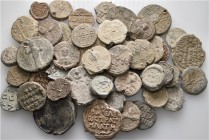 A lot containing 56 Byzantine lead seals. Fine to good very fine. LOT SOLD AS IS, NO RETURNS. 56 lead seals in lot.
