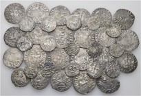 A lot containing 38 silver coins. Includes: Cilician Armenia trams, half trams and deniers. Fine to very fine. LOT SOLD AS IS, NO RETURNS. 38 coins in...