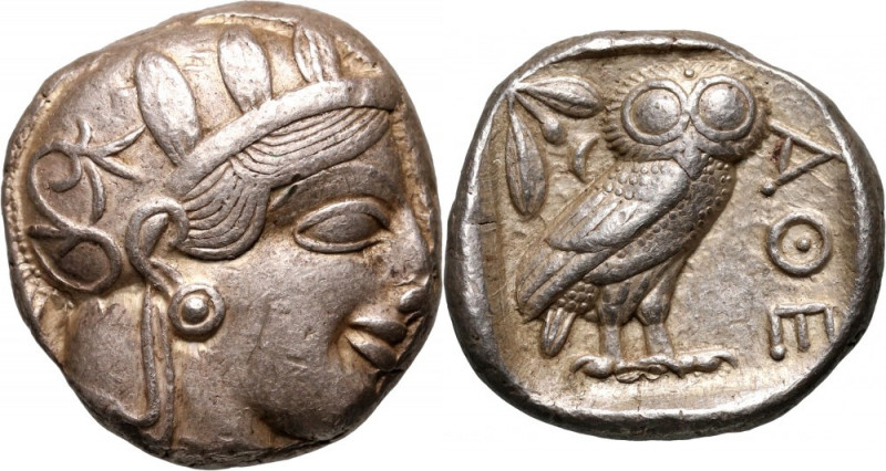 Greece, Attica, Tetradrachm, after 449 BC, Athens Weight 17,19 g, 23 mm.
 Waga ...