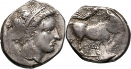 Grecja, Campania, Naples, Didrachma 300-275 BC