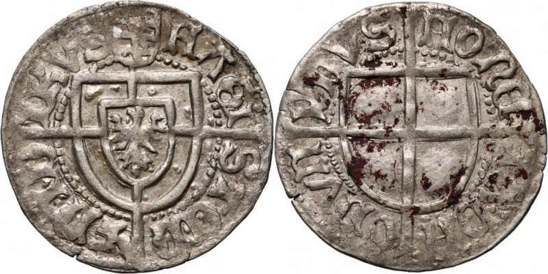 Zakon Krzyżacki, Fryderyk Saski 1498–1510, grosz, Królewiec Podobny do Vossberg ...