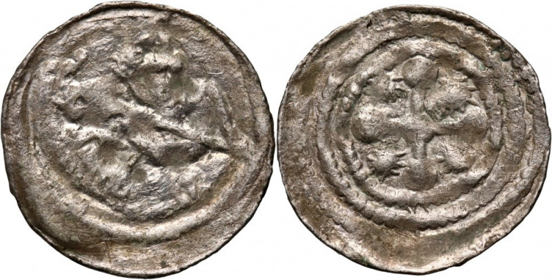 Bolesław III Krzywousty 1107-1138, denar, walka rycerza ze smokiem Waga 0,38 g. ...