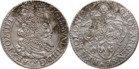Zygmunt III Waza, szóstak 1596, Malbork, duża głowa i SEv zamiast SEX;