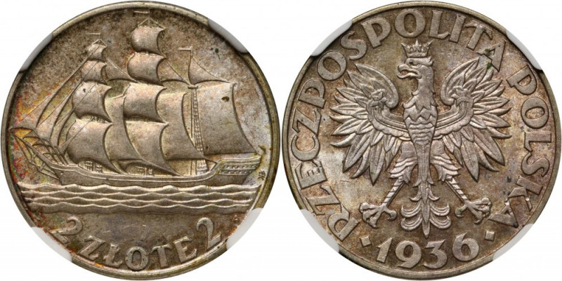 II RP, 2 złote 1936, Warszawa, Żaglowiec Patyna.
Reference: Parchimowicz 112
G...