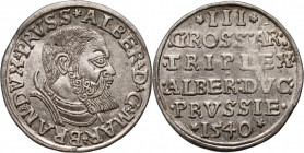 Prusy Książęce, Albert Hohenzollern, trojak 1540, Królewiec
