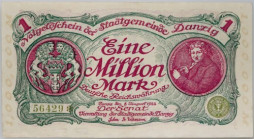 Wolne Miasto Gdańsk, 1 milion marek 08.08.1923