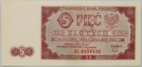 PRL, 5 złotych 1.07.1948, seria BC