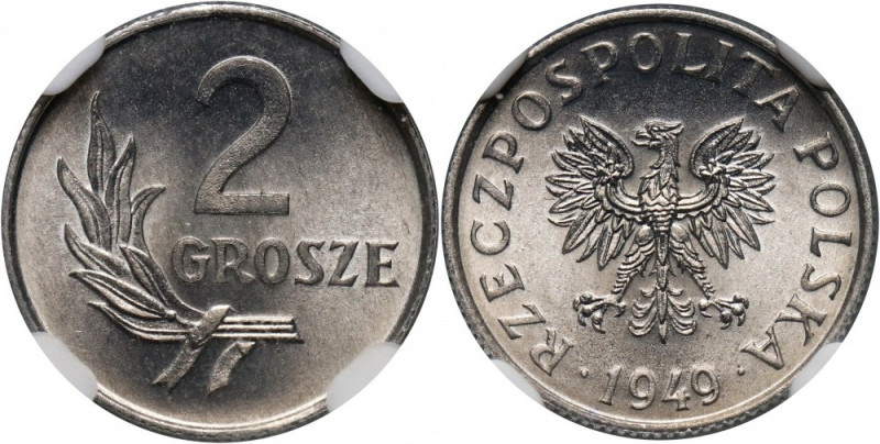 PRL, 2 grosze 1949 Reference: Parchimowicz 202
Grade: NGC MS66 

More photos ...