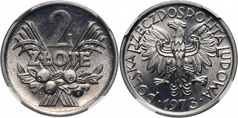 PRL, 2 złote 1973, Jagody Bardzo ładnie zachowane.
Reference: Parchimowicz 216g...