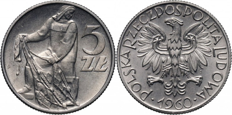 PRL, 5 złotych 1960, Rybak Bardzo ładne. Reference: Parchimowicz 220c
Grade: UN...