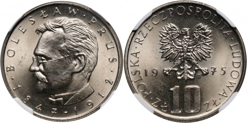 PRL, 10 złotych 1975, Bolesław Prus Pięknie zachowane.
Reference: Parchimowicz ...