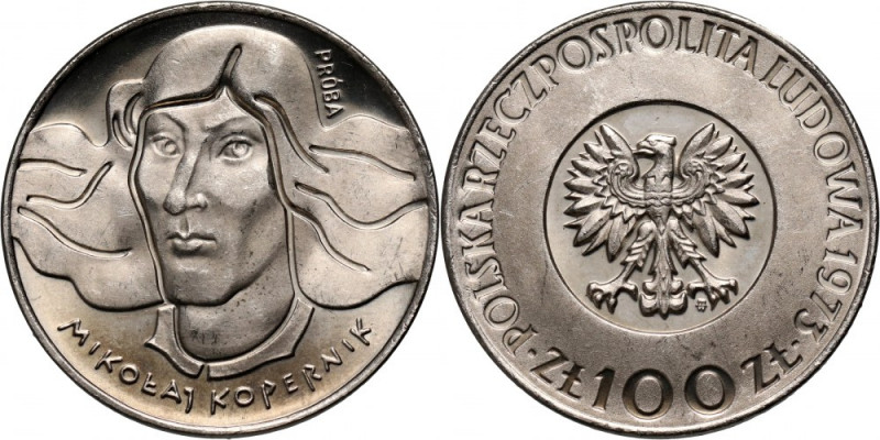 PRL, 100 złotych 1973, Mikołaj Kopernik, PRÓBA, nikiel Nakład: 500 szt. Referenc...