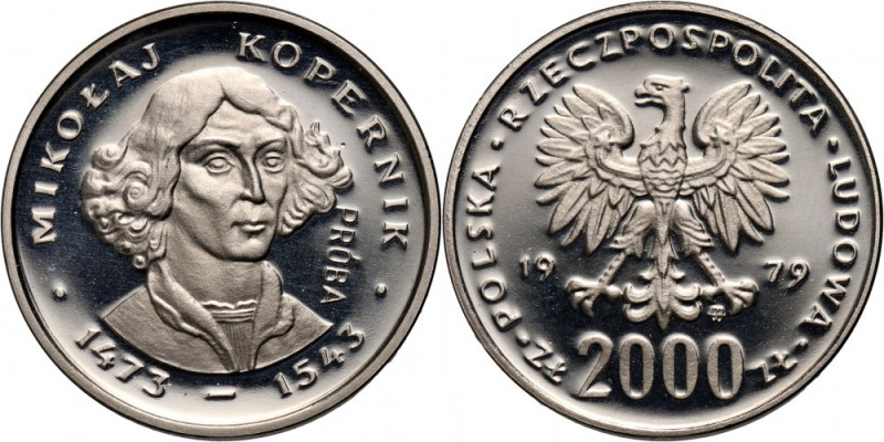 PRL, 2000 złotych 1979, Mikołaj Kopernik, PRÓBA, nikiel Nakład: 500 szt. Referen...