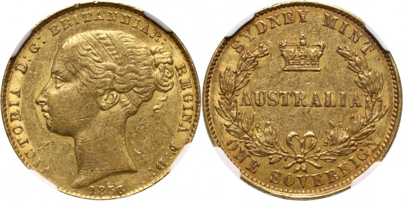 Australia, Victoria, Sovereign 1856, Sydney Gold. Scarce&nbsp; 'Fillet' head typ...