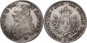 France, Louis XVI, Écu 1790 I, Limoges