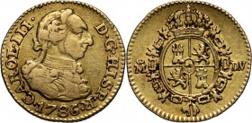 Spain, Charles III, 1/2 Escudo 1786 M-DV, Madrid